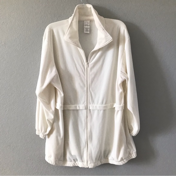 Winter White Long Velour Parka - Picture 12 of 13